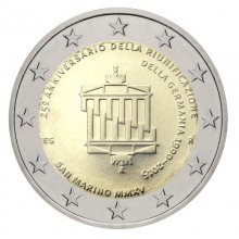 San Marinas 2015 2 eurų proginė moneta - Vokietijos vienybės 25-metis (BU)