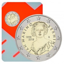 San Marinas 2018 2 euro proginė moneta - Gian Lorenzo Bernini 420-osios gimimo metinės (BU)