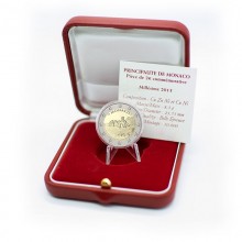 Monaco 2015 2 euro coin in box - 800th anniversary of the construction of the first Castle on the rock (PROOF)