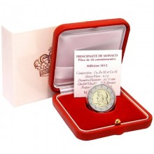 Monaco 2012 2 euro coin in box - 500th anniversary of the foundation of Monaco's Sovereignty by Lucien 1er Grimaldi (PROOF)