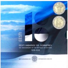 Estija 2018 euro monetų rinkinys su proginėmis 2 euro monetomis (BU)