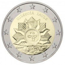 Latvia 2019 2 euro coincard - The rising sun (BU)