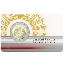 Latvija 2019 2 eurų proginė moneta - Tekanti saulė (BU)