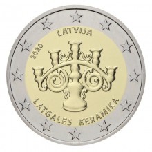 Latvia 2020 2 euro coincard - Latgalian ceramics (BU)