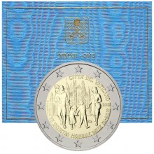 Vatican 2012 2 euro coin in folder - 7th World Families’ Meeting in Milan (BU)