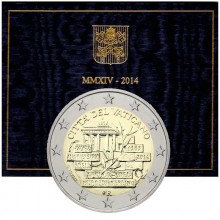 Vatikanas 2014 2 eurų proginė moneta - Berlyno sienos griūtis