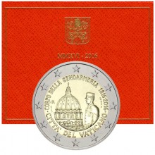 Vatican 2016 2 euro coin in folder - 200th anniversary of the Gendarmerie Corps of Vatican City State (BU)