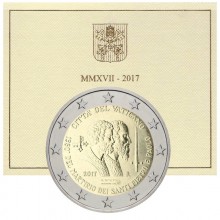 Vatikanas 2017 2 euro proginė moneta kortelėje - Šv. Petras ir Šv. Paulius (BU)