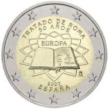 Ispanija 2007 2 eurų proginė moneta - Romos taikos sutartis (ToR)