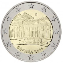 Spain 2011 2 euro coin - Alhambra palace  (UNESCO heritage site)