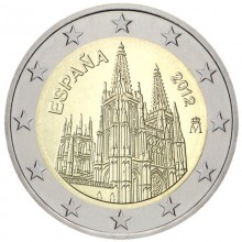 Spain 2012 2 euro coin - The Burgos Cathedral