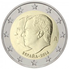 Ispanija 2014 2 euro proginė moneta - Valdovo pasikeitimas