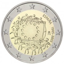 Ispanija 2015 2 euro proginė moneta - Vėliava