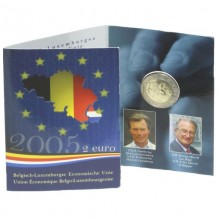 Belgija 2005 2 euro proginė moneta kortelėje - Belgijos ir Liuksemburgo ekonominė sąjunga (BU)
